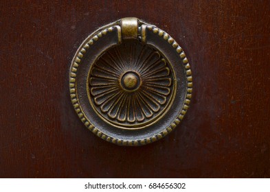 Close-up Detail Of Antique Dresser.