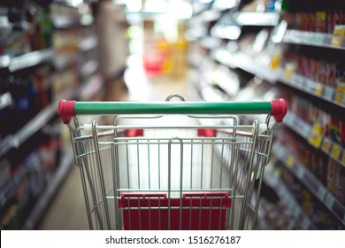 Closeup detail of a woman shopping in a supermarket