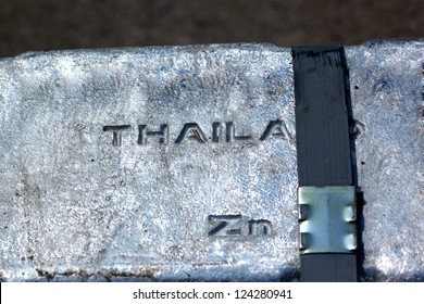 Close-up Detail Zinc Ingot