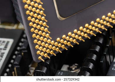 closeup details of Central Processing Unit (CPU)