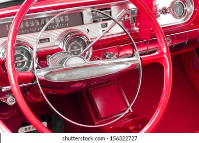 Close-up of details of vintage American Cars