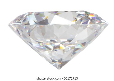 Close-up Diamond Isolated On White#3