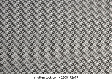 Close-up Of Diamond-patterned Textured Synthetic Fabric Used To Make Blinds. Design Template Or Polyester Material Abstract Background.