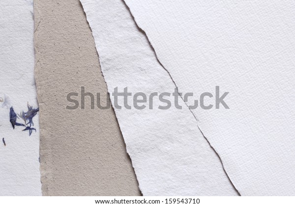 closeup of different paper texture