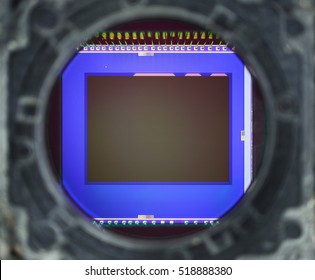 Close-up of digital phone camera sensor.