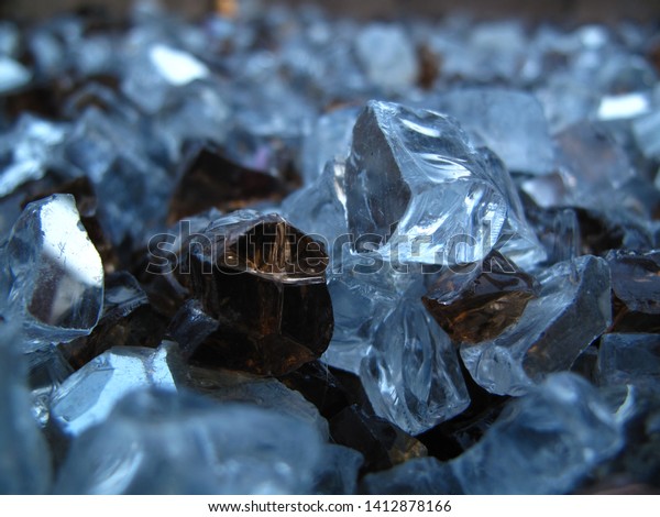 Closeup Dirty Glass Chips Firepit Stock Photo Edit Now 1412878166