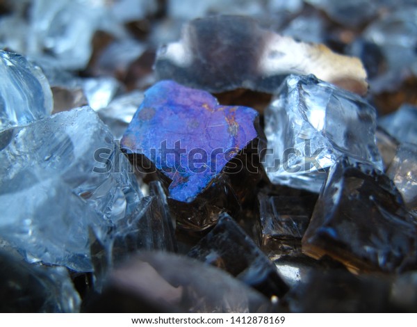 Closeup Dirty Glass Chips Firepit Stock Photo Edit Now 1412878169