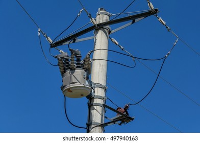 Closeup Distribution Transformer On Concrete Power Stock Photo ...