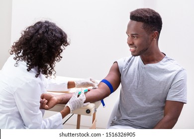 Closeup Doctor Taking Blood Sample Patients Stock Photo 1516326905 ...