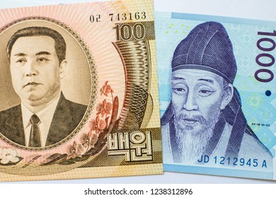 Closeup Dprk North Korea Banknote Republic Stock Photo 1238312896 ...