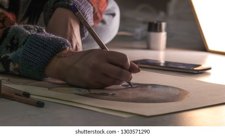 Closeup of drawing