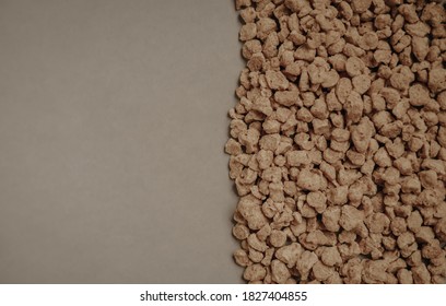 Closeup Of Dried Raw Soya Mince 