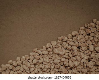 Closeup Of Dried Raw Soya Mince 