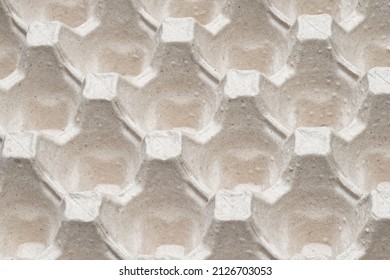 Closeup Of Egg Carton Texture. Patterned Background