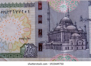 Closeup of the egyptian twenty pounds banknote - Shutterstock ID 1923449750
