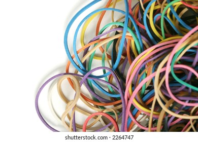 Close-up Of Elastic Rubber Band - Perfect As A Business Or Office Background