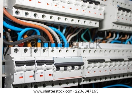 closeup of an electrical panel