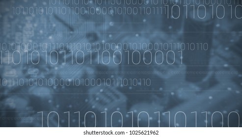 Close-up of electronic circuit board with processor