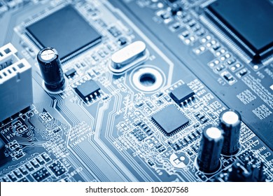 close-up of electronic circuit board with processor - Powered by Shutterstock - Get 15% off with code: PIKWIZARD15