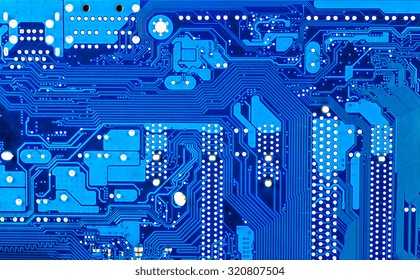 close-up of electronic circuit board with processor