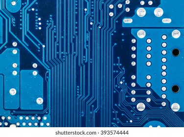 close-up of electronic circuit board with processor