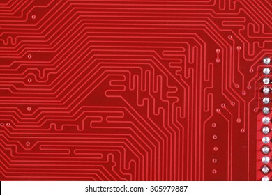 close-up of electronic circuit red board background - Powered by Shutterstock - Get 15% off with code: PIKWIZARD15
