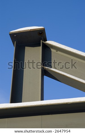 Close-up of an element of metal construction