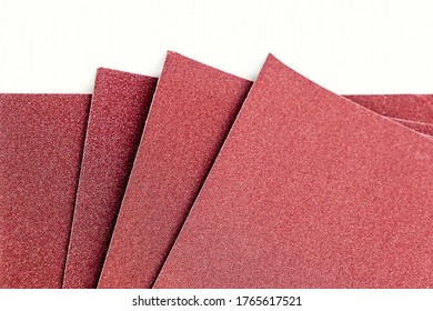 Close-up Emery Cloth Isolated On White Background