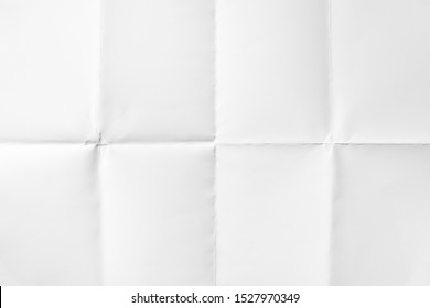 Close-up Of Empty Paper Folded In Eight, Texture Background