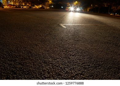 Close-up Of Empty Rural Low Angle Roads, Asphalt Road On Light Background