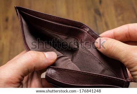 A Closeup to An Empty Wallet