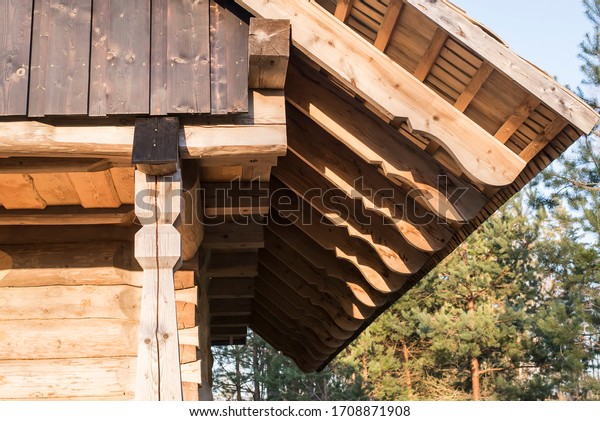Closeup End Rafters On Log House Stock Photo 1708871908 | Shutterstock