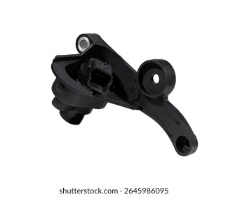 Close-up of engine speed sensor without wire, isolated on white background. Industrial automotive component, ideal for manuals, catalogs, or technical product listings.

