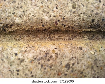 Close-up Of An Expansion Joint In Concrete.