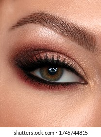                                Closeup Eyes Make Up With Eye Shadows