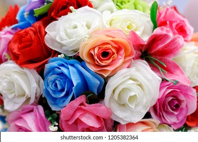 close-up fake flowers - Shutterstock ID 1205382364