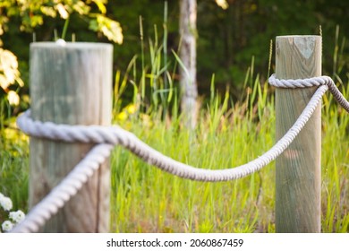 Closeup Fence Made Rope Wooden Pole Stock Photo 2060867459 | Shutterstock