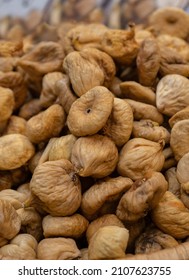 Close-Up Of Figs On Vendors Stall In Chinese Street Market With Selective Focus