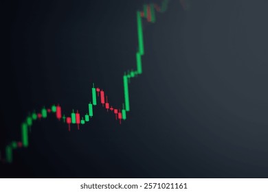 Close-up of financial chart on stock market on monitor display. Stock market data business analysis concept.