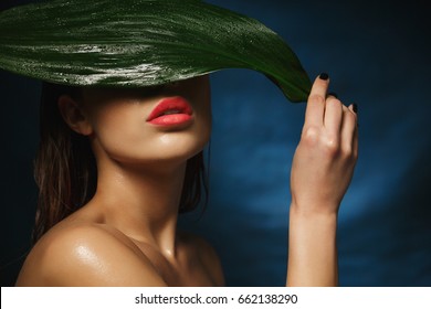 Closeup Fit Naked Woman Hiding Under Stock Photo Shutterstock