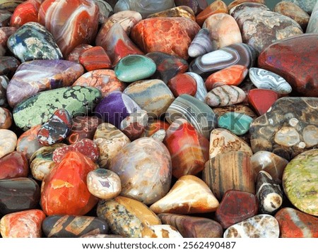 A Close-up Focus Stacked Image of Tumbled Rocks Found at Lake Superior, Michigan