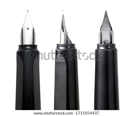 Close-up of fountain pen isolated on a white background 