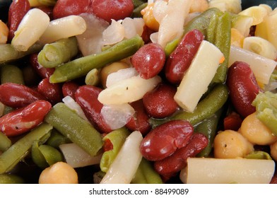 Closeup Of A Four Bean Salad