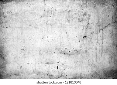 Closeup fragment of grunge weathered wall of a building