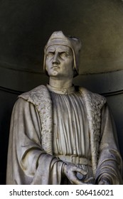 Closeup Of The Francesco Guicciardini Statue In Florence, Italy