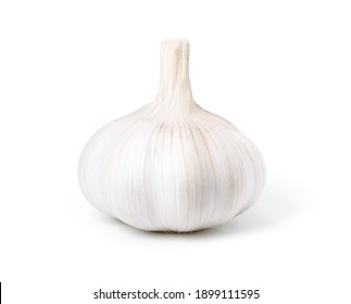 Closeup fresh garlic isolated on white background with clipping path. - Shutterstock ID 1899111595