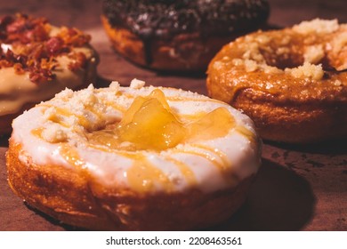 Close-up Of Fresh Gourmet Donuts