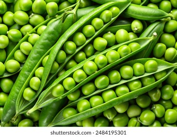 Close-up of fresh green beans with a vibrant color and smooth texture.
