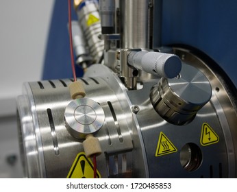 Close-up of the front part of the mass spectrometer