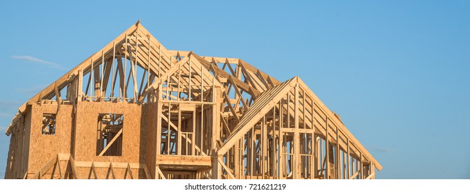 Closeup Gables Roof On Stick Built Stock Photo 721621219 | Shutterstock